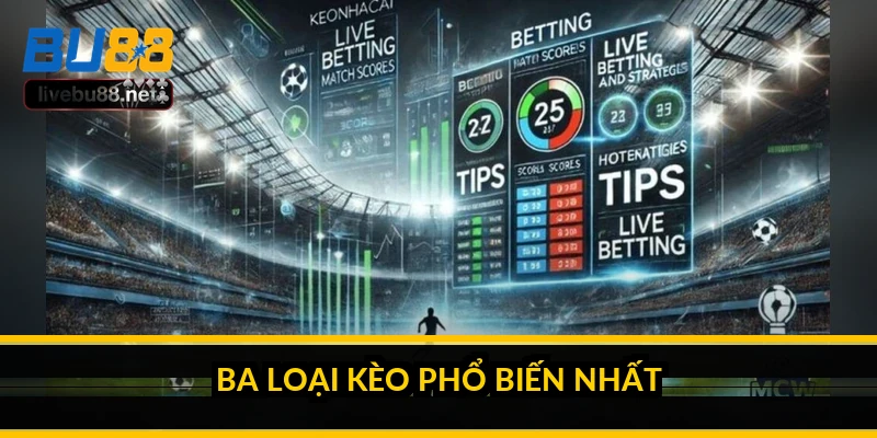 Ba loại kèo phổ biến nhất
